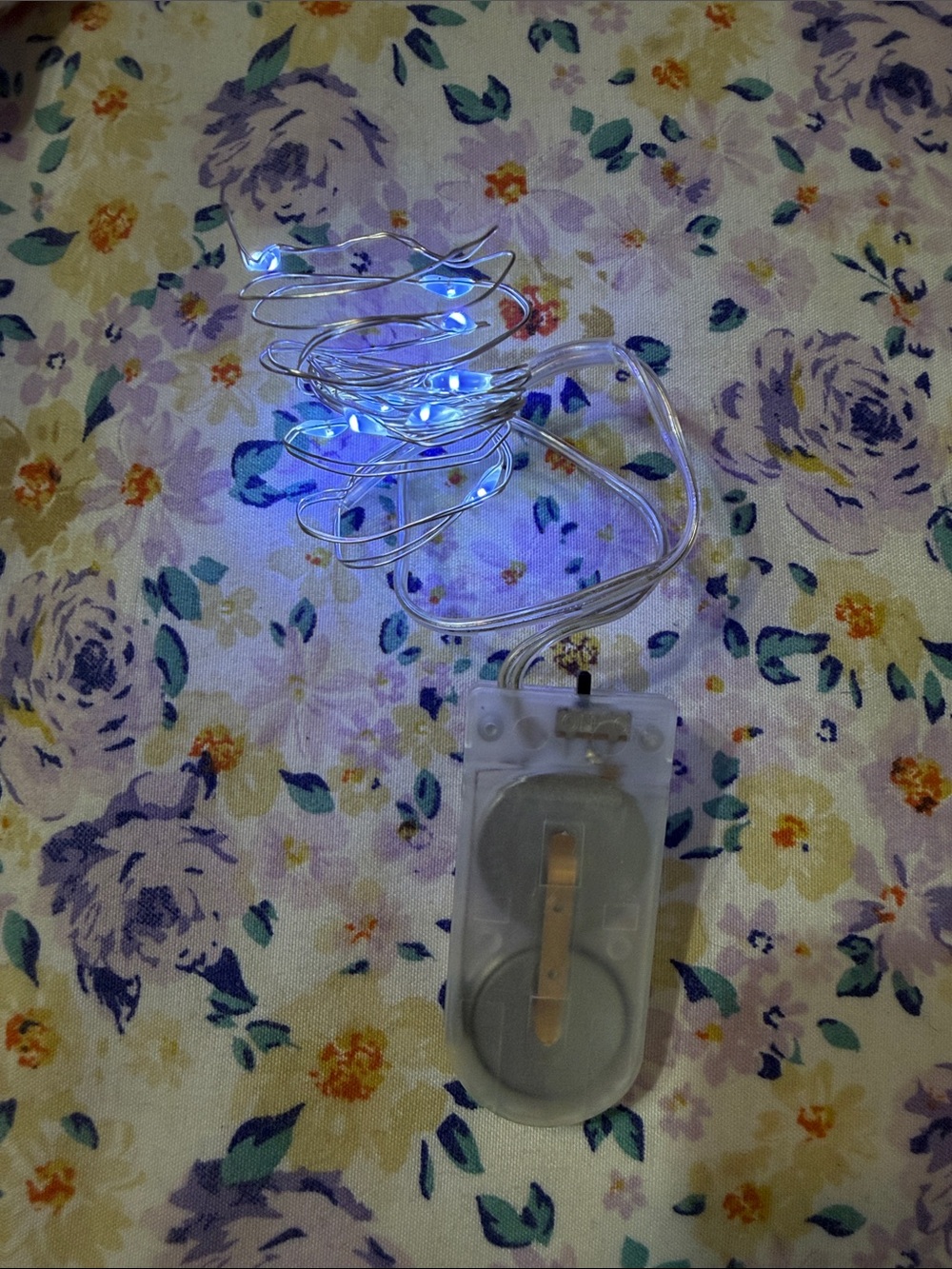 Battery-Powered Clear or Warm White  LED String Lights - Compact Pack x 10 Light